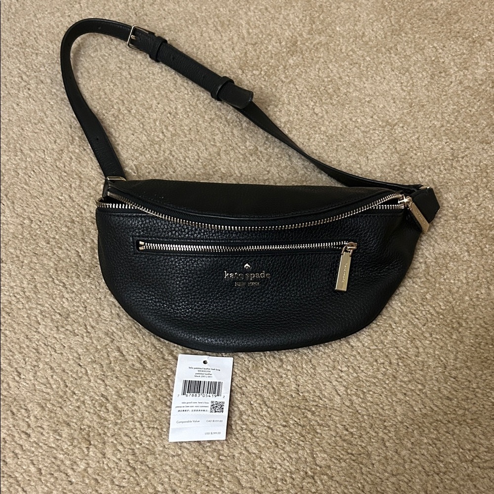 Kate Spade Black Leather Belt Bag